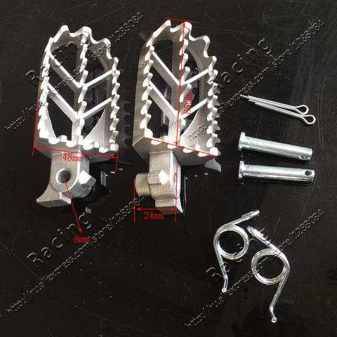 De acero inoxidable estribos para motocicleta pie clavijas resto para Pit Motor de tierra bicicleta Pitster Pro XR50 CRF50 CRF70 SSR Thumpstar Motocross ► Foto 1/6