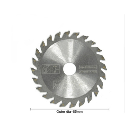 Hoja de sierra de carburo cementado circular pequeña, 85x15x24 T, hoja de corte de madera, diámetro de 85mm, diámetro interior de 15mm, 24 dientes ► Foto 1/1