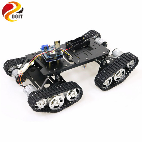 Robot de Control remoto con WiFi/Bluetooth/PS2, Kit de chasis con placa UNO R3 + tarjeta de Control para Motor para Arduino DIY, tanque de Robot Chassi ► Foto 1/6