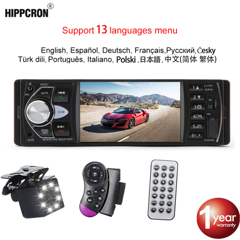 Hippcron-Autorradio para coche, dispositivo estéreo con Bluetooth y pantalla de 4,1