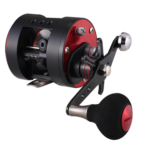 HiUmi Trolling pesca carrete GLA200 GLA300 negro rojo izquierda derecha Casting mar pesca de agua salada carrete de Baitcasting bobina ► Foto 1/1