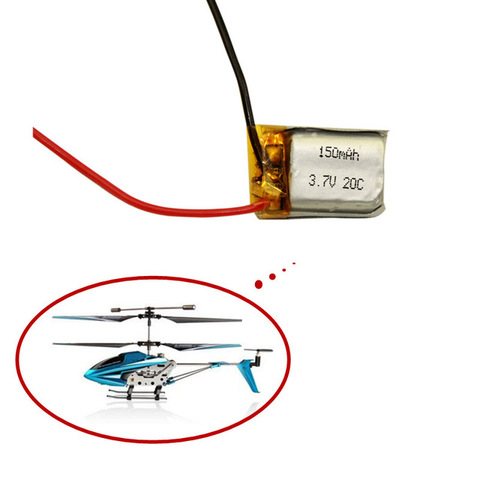 3,7 V 150 mAh Lipo batería para Syma S107 S107G 1 s 3,7 V 150 mAh Li-Po de la batería sin tapones 3,7 V 150 mAh helicóptero parte 1 unids ► Foto 1/1