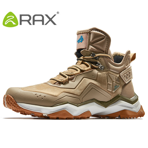 Rax mens impermeable Zapatillas de senderismo impermeable al aire libre Zapatos invierno senderismo transpirable Botas cuero deportes sneakers hombres ► Foto 1/6