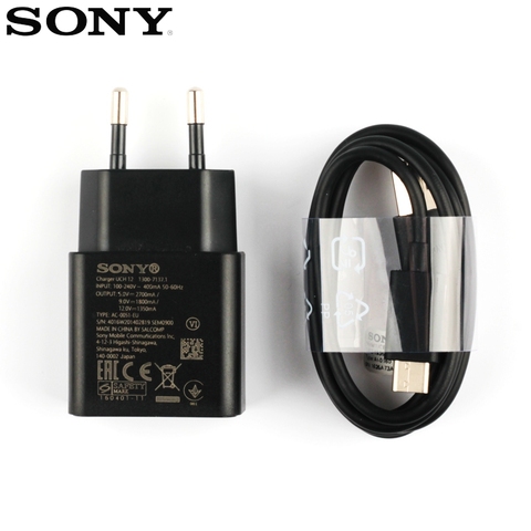 Rápido Original Chatger adaptador cargador rápido para Sony Xperia XZs G8232 X compacto F5321 XA2 Ultra XZ2 XZ Premium XZP cable de tipo C ► Foto 1/6