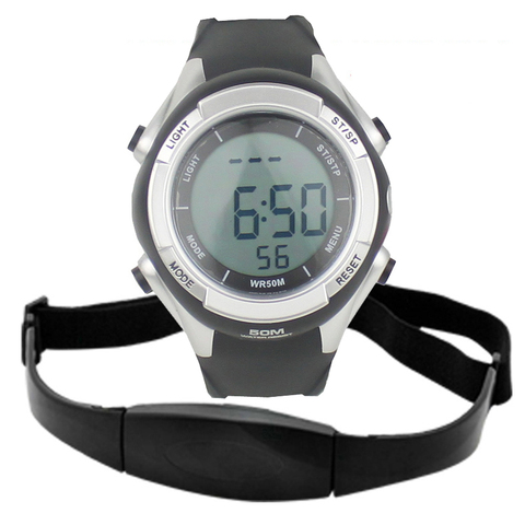 Monitor de ritmo cardíaco inalámbrico para hombre y mujer, reloj de pulsera deportivo para correr y ciclismo, con correa para el pecho ► Foto 1/6