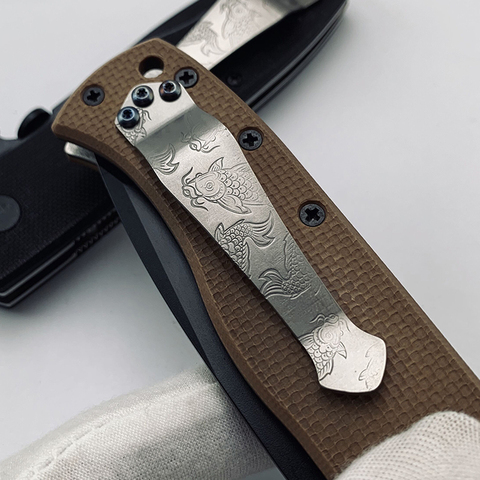 Koi Design-Clip de cuchillo de bolsillo, aleación de titanio, CQC, TC4 ZT, Clip trasero de cuchillo CNC de aleación de titanio Clip trasero ► Foto 1/5