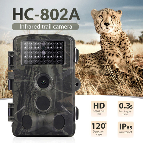 Cámara de 16MP 1080P para rastreo de vida salvaje, foto de cámara, cámaras de caza HC802A infrarroja, cámara de seguimiento inalámbrica de vigilancia de vida silvestre ► Foto 1/6