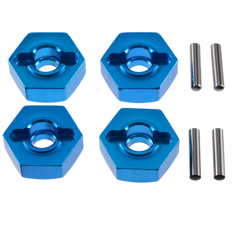 Tuerca hexagonal de rueda de aluminio, 4 Uds., 12mm, con pasadores, bujes de transmisión 4P HSP 102042 1/10, piezas de mejora para coche 4WD RC ► Foto 1/6