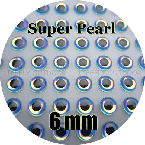 6mm 3D Super perla/venta al por mayor 350 de moldeado 3D ojos de pez holográficos Oval alumno atado de moscas... Jig y atraer a hacer ► Foto 1/1