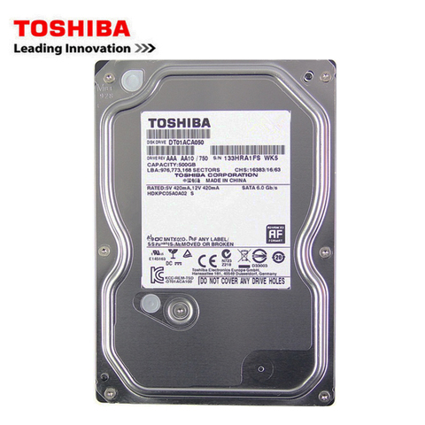 Toshiba-ordenador de sobremesa, 500 GB hdd, disco duro mecánico interno de 3,5 