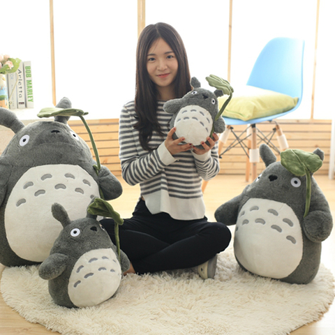Chica de Anime Totoro de 30-70cm, tamaño grande, almohada suave, Totoro de peluche, regalo de cumpleaños para niños, dibujos animados para el hogar ► Foto 1/6