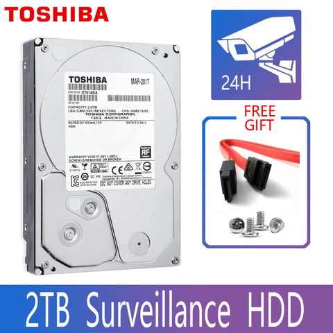 TOSHIBA DVR NVR CCTV 2 TB de disco duro HDD de 2000 GB HD SATA interna 3 5700 RPM 32 M 3,5 