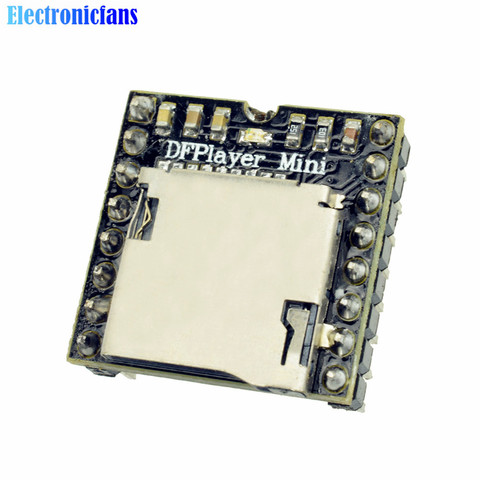 DFPlayer-Mini Módulo de reproductor MP3, tarjeta decodificadora de voz para Arduino, tarjeta TF de apoyo, u-disk IO/puerto serie/AD ► Foto 1/6