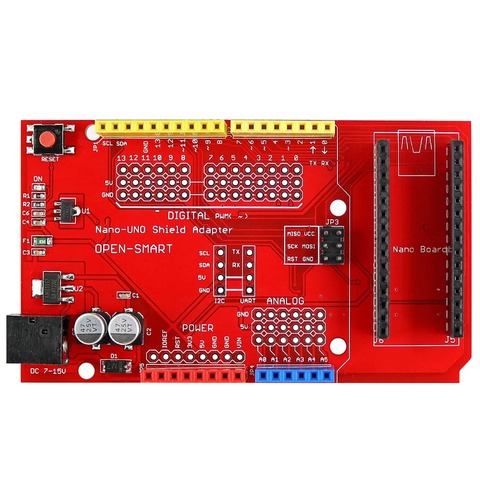 Placa adaptadora de expansión escudo Nano IO con regulador/fusible para Arduino Nano ► Foto 1/6