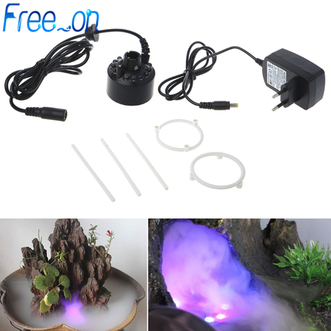 Fuente de agua nebulizadora creadora de niebla ultrasónica de Metal, 12led, 20mm ► Foto 1/6