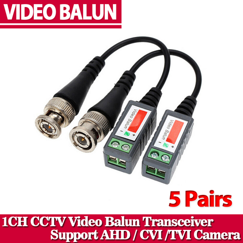 10 piezas de plástico ABS CCTV Video Balun CCTV accesorios pasivos transceptores de fibra óptica 2000ft distancia UTP Balun BNC Cable CAT5 Cable ► Foto 1/6