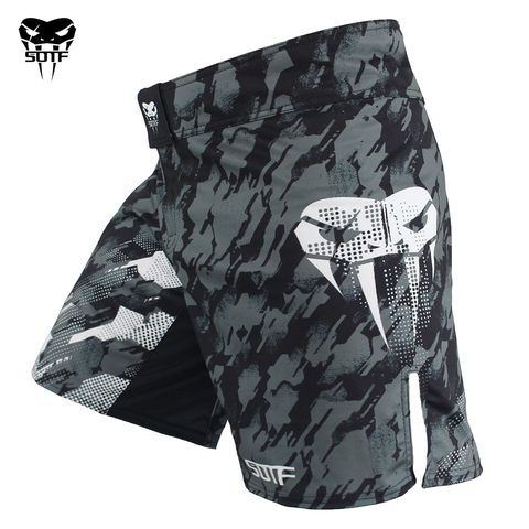 SOTF mma-pantalones cortos de camuflaje de serpiente para hombres y mujeres, shorts de boxeo geométricos, Tiger, Muay Thai, mma, ropa de lucha ► Foto 1/6