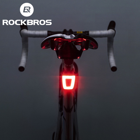 ROCKBROS bicicleta luz casco impermeable trasera de la linterna bicicleta LED USB recargable seguridad Night Riding luz trasera ► Foto 1/6