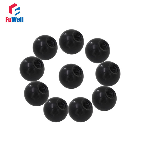 10 piezas M8 x 25mm bola perilla 8mm hilo 25mm bola diámetro baquelita perilla de la palanca de bola negro para máquinas herramientas de reemplazo ► Foto 1/2