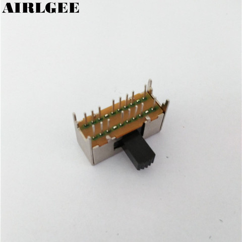 Mini interruptor deslizante de 3 posiciones, Panel PCB de 16 Pines, 4P3T, perilla lateral de 0.5A 50V CC, 10 Uds. ► Foto 1/4