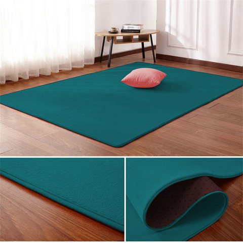 Alfombra de terciopelo de coral nórdico, alfombra de suelo para sala de estar, manta antideslizante para dormitorio, sala de estar alfombra para, alfombrilla rectangular para el suelo ► Foto 1/6