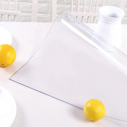 Mantel de PVC transparente y esmerilado para mesa de centro, 1,0/1,5/2,0mm, impermeable, antiaceite ► Foto 1/6