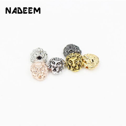 NADEEM 10 unids/lote antiguo plata oro Color tibetano León cabeza de Metal encantos perlas de espaciador para DIY pulsera de joyería ► Foto 1/6