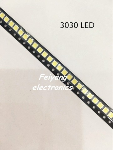 100 piezas de alta potencia SMD LED 1 W 3 V blanco frío 3030 LED diodo LCD luz trasera iluminación de televisión luz de fondo LED retroiluminada ► Foto 1/1