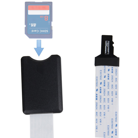 Extensor de Cable adaptador de extensión Flexible TF Micro SD de macho a SD hembra SDHC SDXC para GPS para coche TV 48cm/60cm triangulación de envío ► Foto 1/6