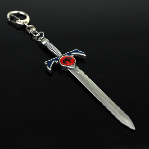 Thundercats arma espada llavero con colgantes de Metal marca llaveros de logotipo clave anillos de los hombres joyería titular de la clave de Chaveiro ► Foto 1/6