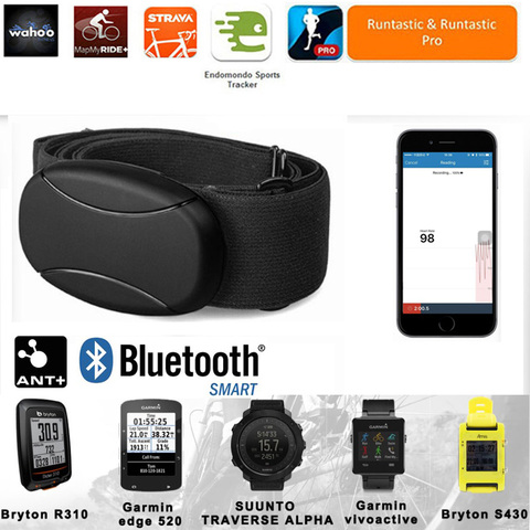 Bluetooth 4,0 ANT + Monitor de ritmo cardíaco correa de pecho Sensor de pulso cinturón Wahoo Garmin Polar BT ANT gimnasio deportes al aire libre banda de Fitness ► Foto 1/6