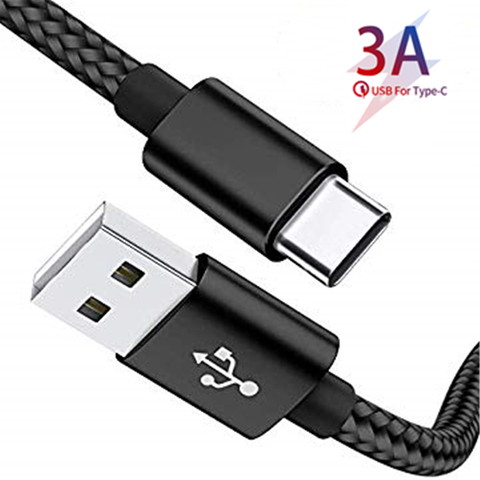 Cable USB tipo C para Xiaomi Redmi K20 Pro, Cable de nailon trenzado, Cargador rápido para Samsung Galaxy S8 y Tablet ► Foto 1/6