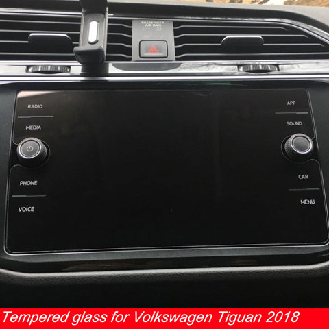 Para Volkswagen Tiguan Atlas 2017-2022 GPS para coche de navegación película pantalla LCD película protectora de vidrio templado Anti-arañazos película 8 pulgadas ► Foto 1/1