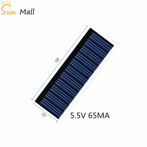 Mini Panel Solar Poly 5,5 V 65MA para linterna paneles solares especiales 90*30MM ► Foto 1/4