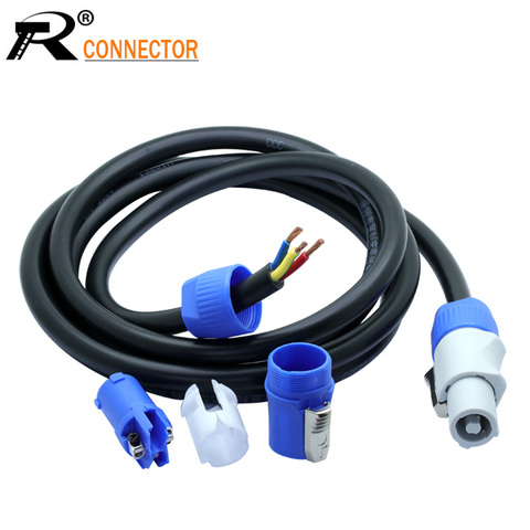 Cables de entrada y salida para luz de escenario, conector Simple de 1,5 m, Cable de conexión de giro, NC3FCA, azul, NC3FCB, gris ► Foto 1/6