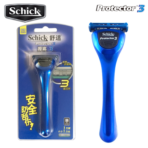 Schick-soporte de navaja de diamante 3d Protector, 1 cuchilla + 1 hoja, afeitadora Manual para hombre, 2022 ► Foto 1/6