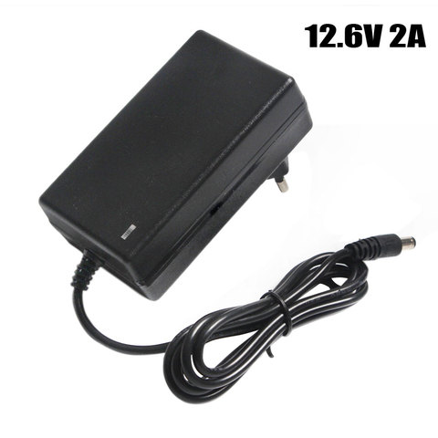 12,6 V 2A cargador de batería DC 5,5*2,1 y 2,5mm US/EU/Reino Unido Plug 110- adaptador de corriente del cargador de litio de 220 V 3*18650 para la batería de litio de 12 V ► Foto 1/6