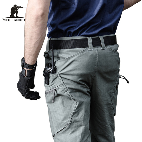 Pantalones militares táctico elástico con múltiples bolsillos para