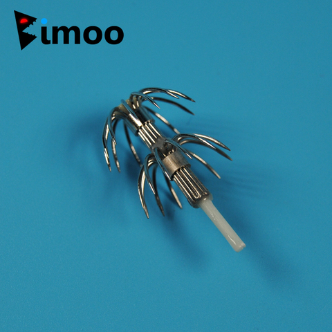 Bimoo 10 Uds pulpo/calamar plantilla ganchos DIY #2,5 #3,0 #3,5 calamar cebo ganchos DIY pesca accesorio ► Foto 1/5