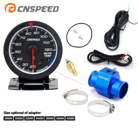 Medidor de temperatura de 60MM CNSPEED, 20 -- 120 C, medidor de temperatura de agua, iluminación roja y blanca, agua de coche con adaptador de sensor ► Foto 1/6