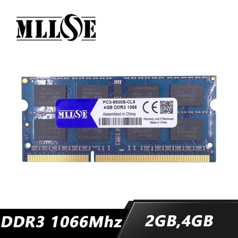 MLLSE memoria ram ddr3 4gb 2gb 8gb 1066Mhz pc3-8500 sdram ddr3 portátil ram 4gb 2gb 1066 pc3 8500 notebook ddr 3 ddr3 4gb 4g 1066 ► Foto 1/3