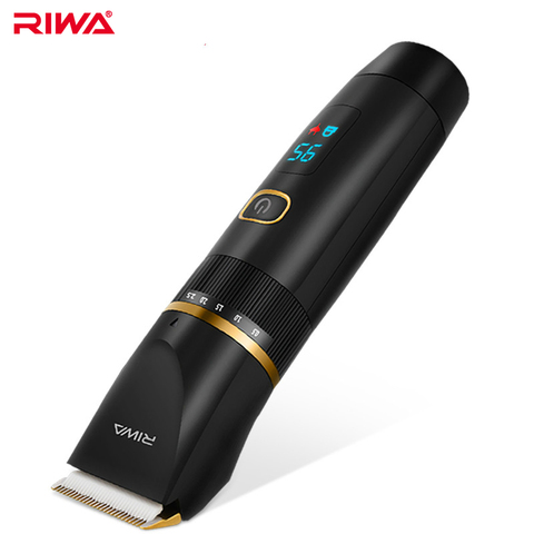 RIWA cortapelos para hombre cortadora de pelo profesional Clíper pantalla LCD de carga rápida máquina de afeitar lavable peluquería Recortadora para pelo RE-6501 ► Foto 1/6