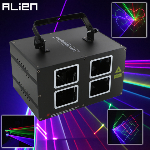 ALIEN RGB Beam etapa láser proyector Luz de escáner efecto DMX profesional DJ discoteca Club o bar fiesta vacaciones boda espectáculo Luz ► Foto 1/1