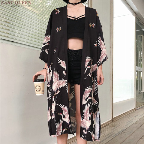 Kimono cardigan tops y blusas para mujer ropa informal japonesa