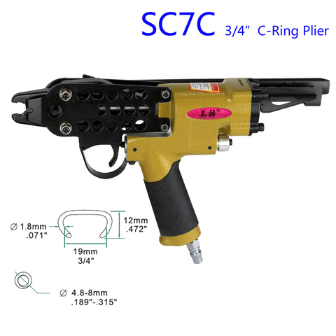 Alifix SC7C Pistola neumática de anillo en C, pistola de clavos de aire, alicate de anillo de cerdo, Naier Original auténtico ► Foto 1/5