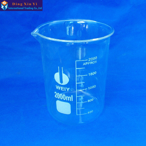 Vaso de vidrio de laboratorio de alta calidad, 2000ml ► Foto 1/6