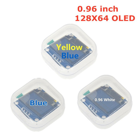 Módulo De Pantalla LED LCD OLED para Arduino, 0,96 pulgadas, I2C, IIC, serie, azul, blanco, azul, 128X64 ► Foto 1/6