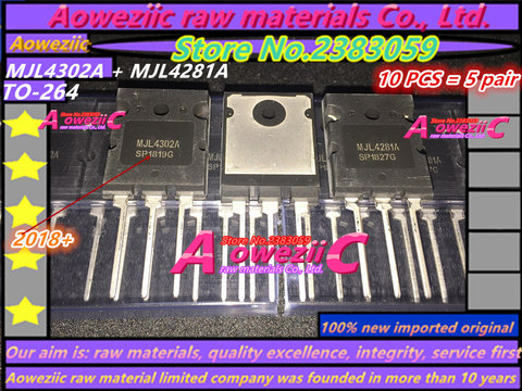 Aoweziic 2022 + 100% nuevo importado original MJL4302A MJL4281A MJL4302A TO-264 transistores amplificadores de alta potencia (1 par) ► Foto 1/1