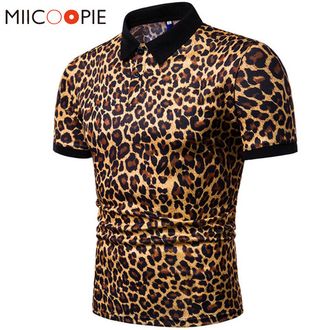 Polo con estampado de leopardo para hombre, camiseta de manga corta con cuello vuelto, para Club nocturno, M-XXXL, verano, 2022 ► Foto 1/6