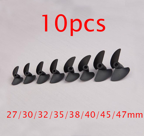 Hélices de 2 cuchillas de nailon plástico para barcos teledirigidos, 10 Uds., modelo O serie 3,18mm/4,76mm, Agujero del eje de diámetro ► Foto 1/1